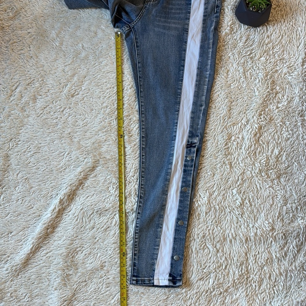 Hayden Stretch Snap Contrast Panel Jeans Size Small - Picture 5 of 15
